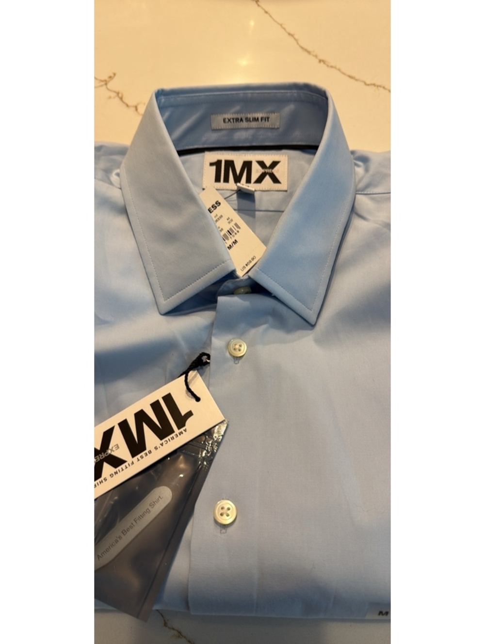 Express 1MX Extra Slim Fit Dress Shirt Man Medium